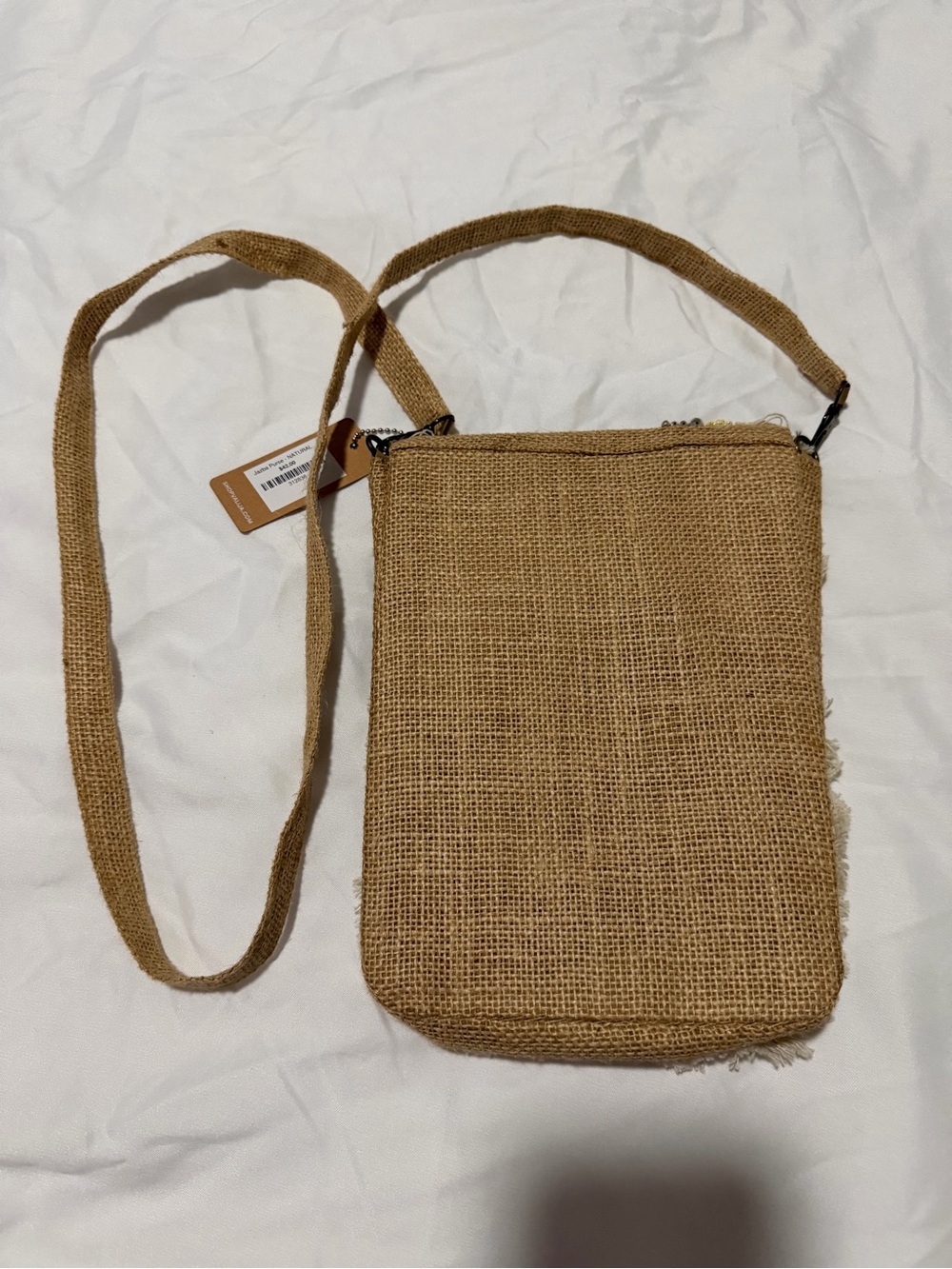 Boho Fringe Crossbody Bag in Natural and Yellow - NWT - Picture 8 of 9